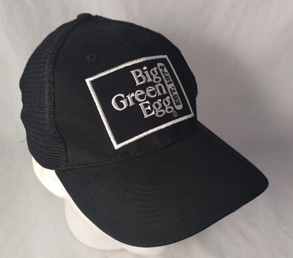 Big Green Egg Grill Black Stretch Fit Hat/Cap/EXCELLENT!
